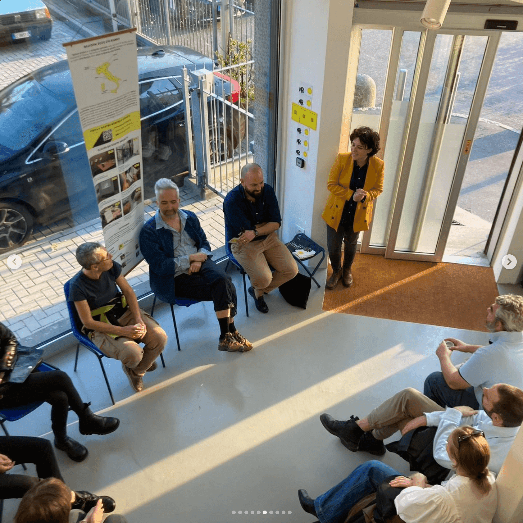 La galleria Finestreria durante un progetto espositivo