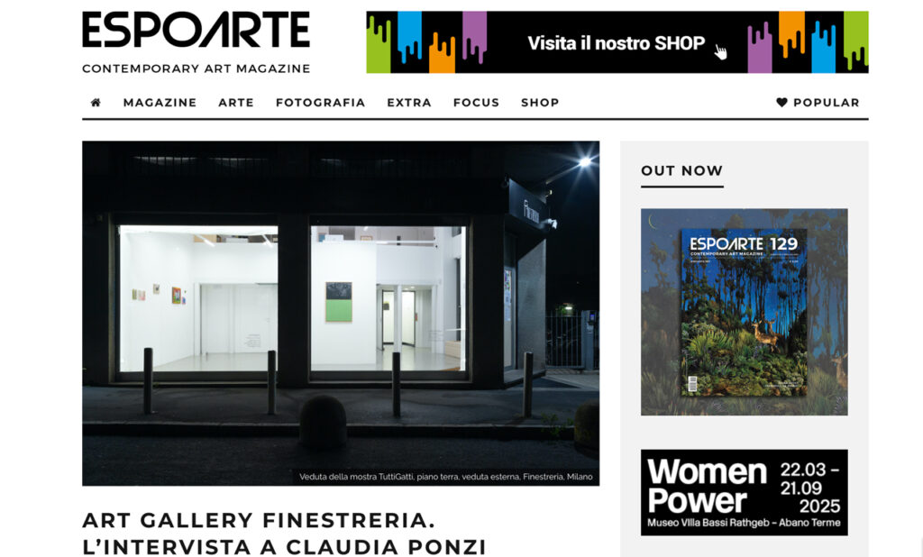 Espoarte: Art Gallery Finestreria: intervista a Claudia Ponzi