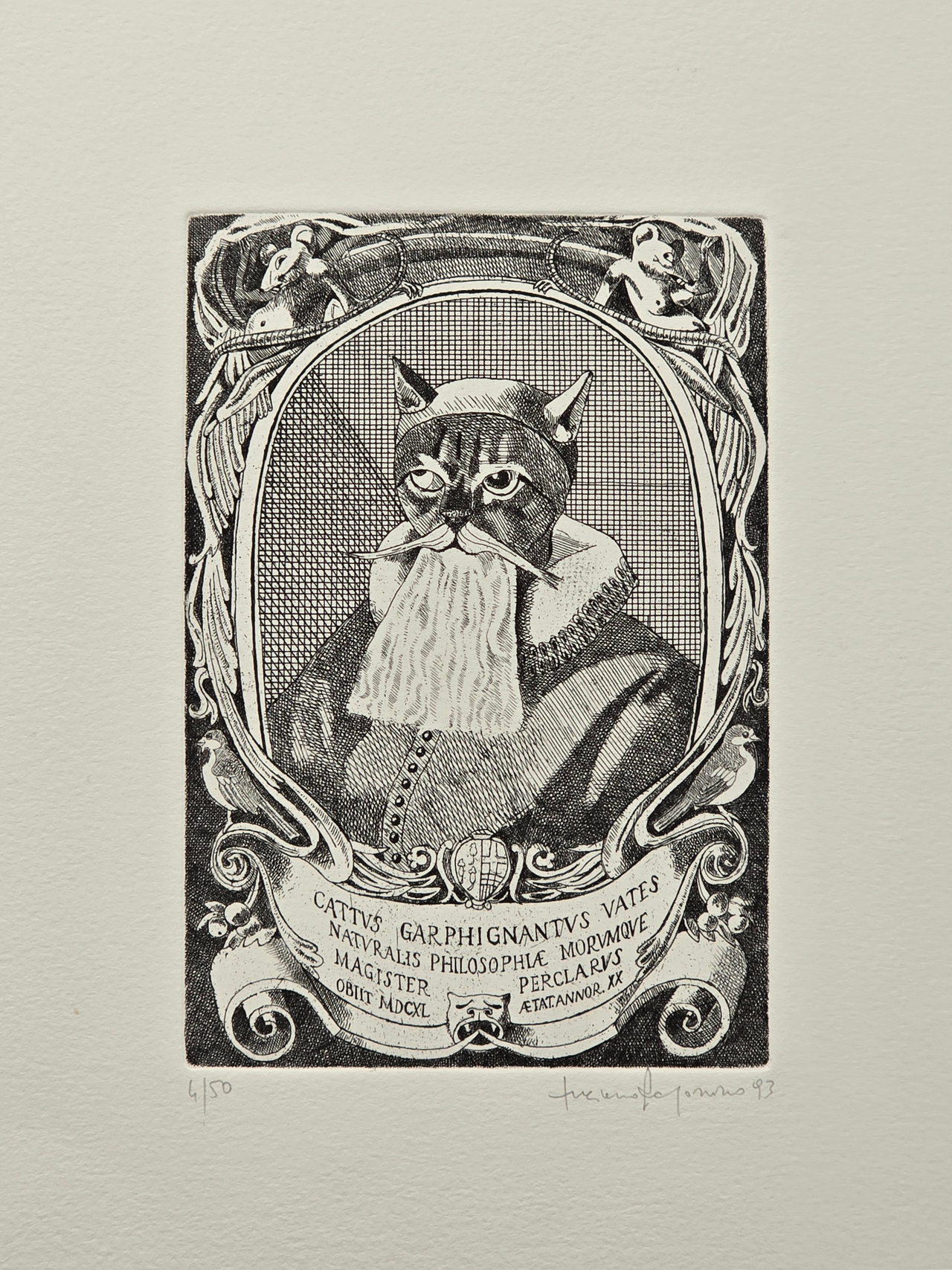 Opera d'arte che rappresenta un gatto di Luciano Ragozzino presso Art Gallery Finestreria